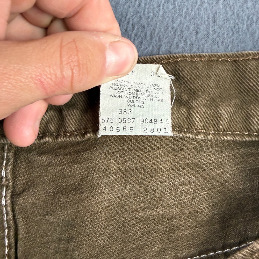 Vintage USA Levis 565 Jeans Men's 34x34 Brown Orange Tab Loose Fit Wide Leg 90s - Picture 7 of 12